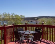 Back patio is the perfect place to relax and connect with nature